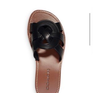 NIB COACH Women's Issa Slip On Woven Slide Sandals